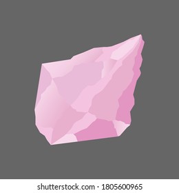 Crystal. Isolated object. Vector illustration. Flat style.