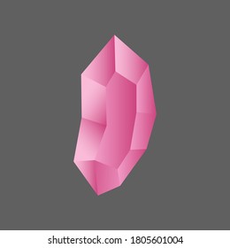 Cristal. Objeto aislado. Ilustración vectorial. Estilo plano.