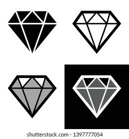 Crystal Jewelry Diamond Gemstone Icon Vector