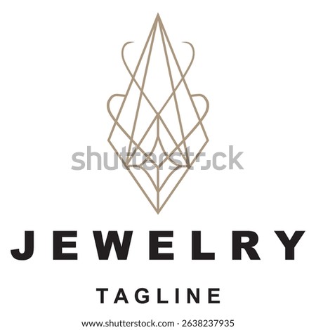 crystal jewelry logo vector design



