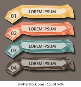 Crystal labels modern design