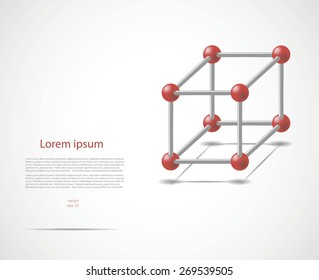 Crystal lattice with text