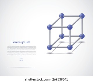 Crystal lattice with text