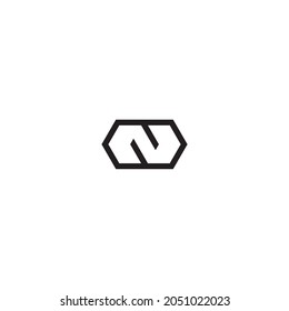 letra cristal N símbolo de vector simple