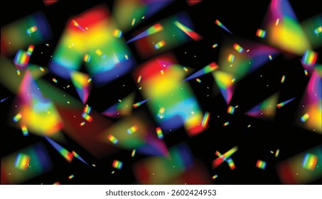 Crystal light glasses effect sparkle prism glare reflection effect