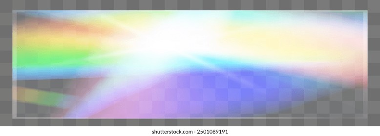 Crystal light glasses rainbow reflection set effect.Template optical,lights,glare.	