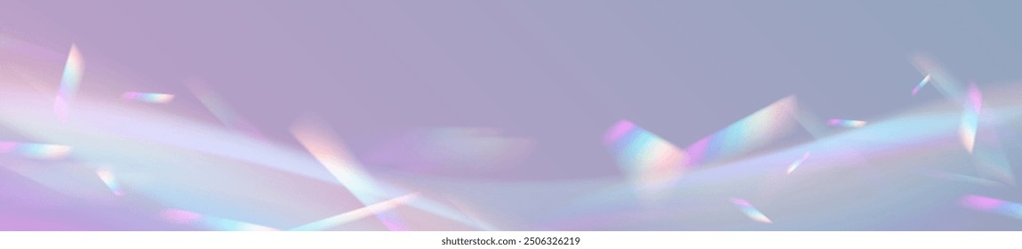 Crystal light leak effect for photo overlay. Ethereal Lens rainbow light streak transparent effect. Light effect of rainbow retro film for use over photos as an overlay or screen filter. 