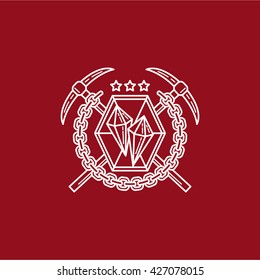 Crystal line logo vector