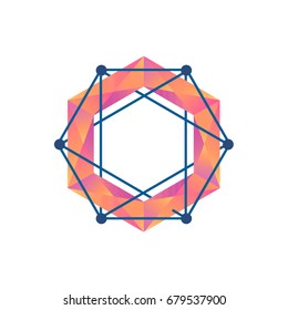 Crystal logo 3d Geometric Element