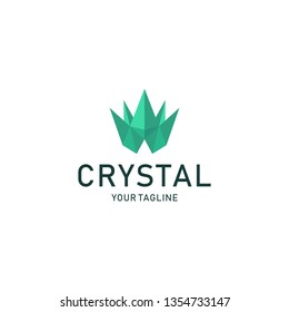 Crystal Logo / Green Gem Stone Logo