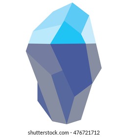 Crystal logo. Precious magic stone.