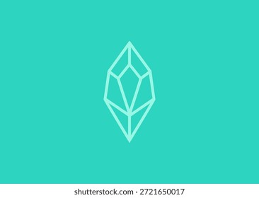 Un logotipo de cristal con líneas geométricas nítidas, que simbolizan la claridad, la pureza, el valor, la precisión y la identidad de calidad premium