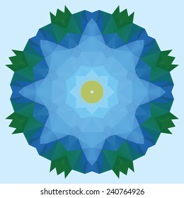 Crystal lotus flower background. Abstract vector illustration