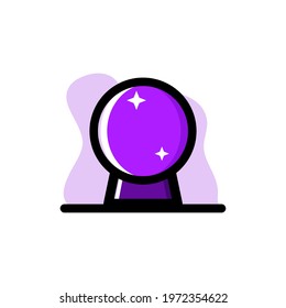 Crystal Magic Ball Conceptual Vector Icon Illustration Design eps10