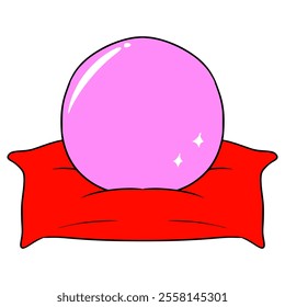 crystal magic ball illustration hand drawn isolated vector