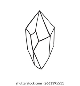 Material de vetor de linha de joia mágica de cristal