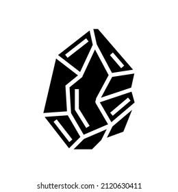 crystal magic glyph icon vector. crystal magic sign. isolated contour symbol black illustration