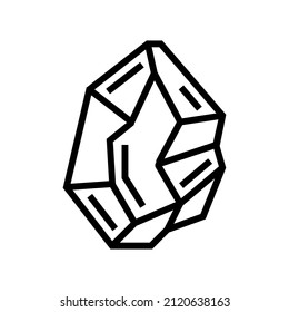 vector de icono de línea mágica de cristal. signo de magia de cristal. símbolo de contorno aislado ilustración negra