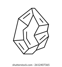 crystal magic line icon vector. crystal magic sign. isolated contour symbol black illustration