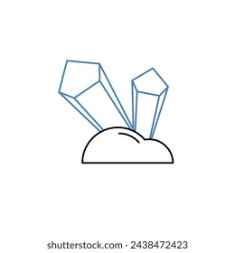 Icono de la línea conceptual de metanfetamina. Ilustración de elemento simple. diseño de símbolo de esquema de concepto de metanfetamina de cristal.