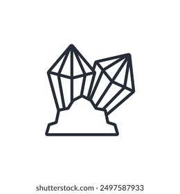icono de metanfetamina de cristal. Vector. Trazo editable. signo de estilo lineal para uso Diseño web, logotipo. Ilustración de símbolo.