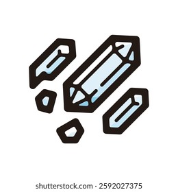 Crystal meth illustration icon.Simple vector outline, clipart for graphic design.