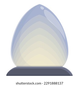 Crystal nightlight icon cartoon vector. House table. Room lamp