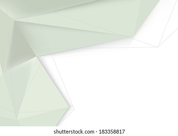 Crystal origami abstract folder template. Vector illustration