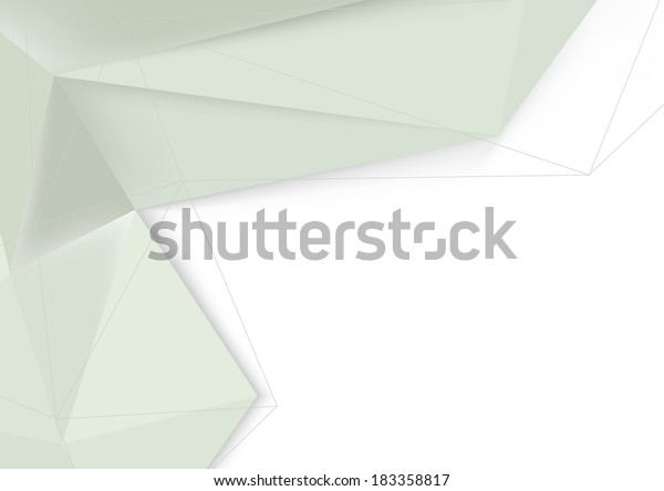 Crystal origami abstract folder template.\
Vector illustration