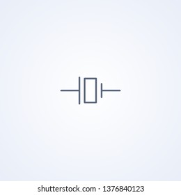 Crystal oscillator, vector best gray line symbol on white background, EPS 10