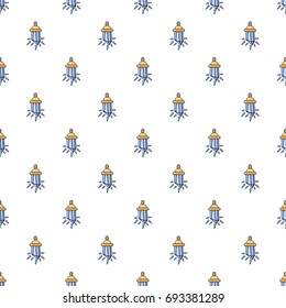 Crystal pendant pattern in cartoon style. Seamless pattern vector illustration