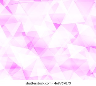 Crystal pink background of bright triangles. vector illustration. Design greeting cards, web banners, and presentations.