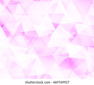 Crystal pink background of bright triangles. vector illustration. Design greeting cards, web banners, and presentations.