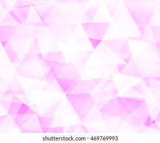 Crystal pink background of bright triangles. vector illustration. Design greeting cards, web banners, and presentations.