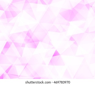 Crystal pink background of bright triangles. vector illustration. Design greeting cards, web banners, and presentations.
