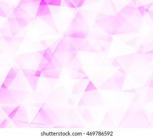 Crystal pink background of bright triangles. vector illustration. Design greeting cards, web banners, and presentations.