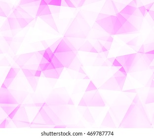 Crystal pink background of bright triangles. vector illustration. Design greeting cards, web banners, and presentations.