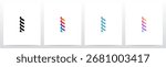 Crystal Prism Diagonal Bars Letter Initial Logo Design I