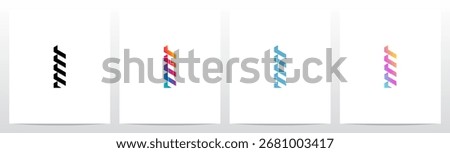 Crystal Prism Diagonal Bars Letter Initial Logo Design I