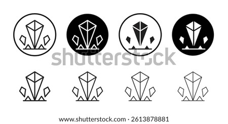 crystal prism icon Isolated flat vector in outline