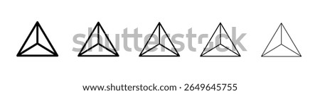 crystal prism icon outline simple illustration isolated