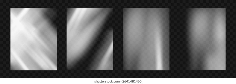 Crystal prism light flare background,transparent rainbow overlay with diamond neon glare effect and iridescent blur.