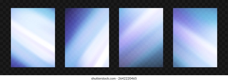 Crystal prism light flare background,transparent rainbow overlay with diamond neon glare effect and iridescent blur.