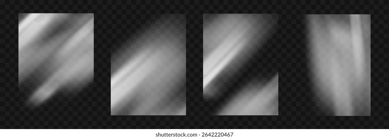Crystal prism light flare background,transparent rainbow overlay with diamond neon glare effect and iridescent blur.
