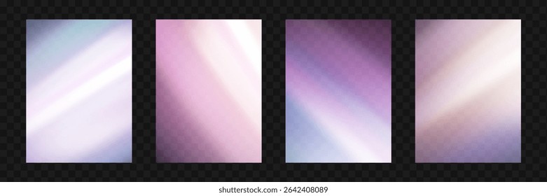 Kristallprisma, heller Hintergrund, transparenter Regenbogen mit Diamant-Neonreflexeffekt und irisierender Unschärfe.