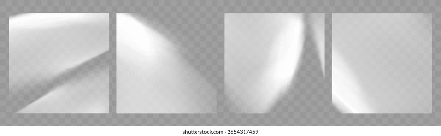 Fondo de destello de luz de prisma de cristal, superposición de arco iris transparente con efecto de deslumbramiento de neón de diamante y desenfoque iridiscente.