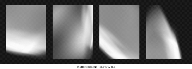 Fondo de destello de luz de prisma de cristal, superposición de arco iris transparente con efecto de deslumbramiento de neón de diamante y desenfoque iridiscente.