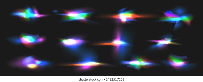 Crystal rainbow leak glare reflection effect