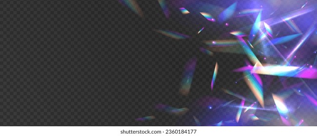Efectos de la luz arcoiris de cristal. Superposición de fondos.Concepto de prisma triangular. Diseño de patrones de superposición de rayas ligeras.	