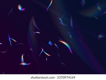 Efectos de la luz arcoiris de cristal. Superposición de fondos.Concepto de prisma triangular. Efecto luminoso de la película retro arco iris para uso sobre las fotos como superposición o filtro de pantalla. 